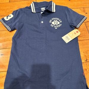 Levi's Blue Polo Shirt with White Accents